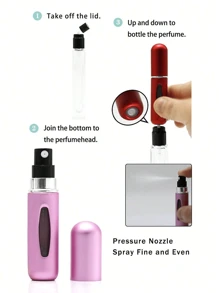 1 件随机 5ml 便携式迷你可再填充香水喷雾瓶、迷你旅行雾化器、化妆品泵分配器、可重复使用的香水瓶、罐装香水泵盒、空化妆品容器、旅行精油香水、迷你喷雾瓶、便携式可爱香水漱口水雾化器用于清洁、旅行必需品、海滩夏季度假返校锻炼学校用品度假露营假日必需品配件男士香水 - 彩色 - 查看 10