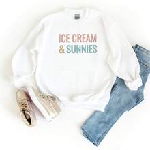 Ice Cream And Sunnies | Youth Sweatshirt - White - View 2