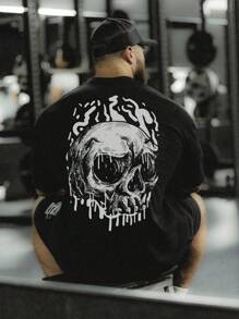 Bodybuilde Street Gym Premium Training Oversized Skull T-Shirt