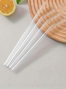 Ensemble de 9 pailles en verre avec brosse de nettoyage - pailles réutilisables coudées et droites pour boissons, cocktails - parfait pour la maison, les fêtes, les bars, les boutiques de bubble tea. Cadeau de Noël, fournitures scolaires