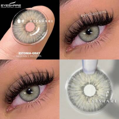 EYESHARE 1 par färgade kontaktlinser för ögonen naturlig skönhet ögonmakeuplinser årlig användning 14,5 mm Halloween kostym cosplay