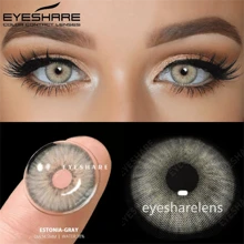 EYESHARE 1 副彩色隐形眼镜，自然美眼妆镜片，每年使用 14.5 毫米，万圣节服装角色扮演 - ESTONIA-GRAY - 查看 4