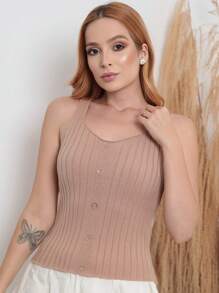 Premium Modal High Elasticity Tank Top Summer Launch - Màu hồng gỉ - Xem 5