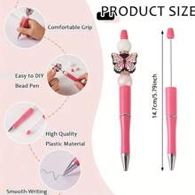 30pcs Exquisite Personalized Beaded Pens Random Color Suitable For DIY Handmade Home Office Back-To-School Season Supplies Christmas Halloween Party Supplies Birthday Gifts For Friends (Black Ink)