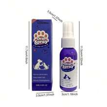 1pc Pet Teeth Cleaning Spray, Cat Dog Breath Freshener, Removes Tartar, Oral Care, Effective, No Brushing Required, 30ml