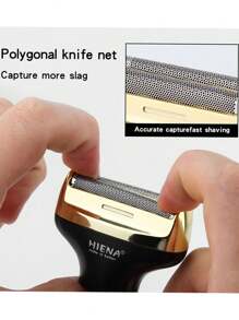 HINEA HIENA Hair Clipper, An Antique Bronze Three In One Hair Clipper With Multifunctional Fast Charging And Long Standby Function. It Is A Shaver, Nose Hair Trimmer, USB Car Charger, Waterproof, Men's, Father's Day Gift, Cordless Rechargeable Men's Beauty Set, Suitable For Beard, Head, Hair, Body, Appearance And Facial Hair Clippers