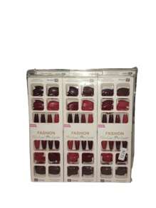 Colorful False Nails - BOX OF 96 NAILS - 紅色調 - 查看 4