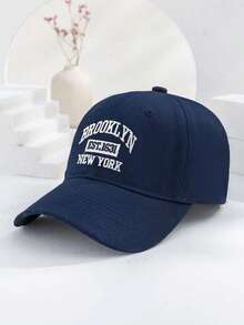 Gorra de béisbol con bordado de letras para hombres - Azul Marino - Ver 2