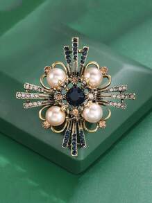 1 件复古优雅花环和十字架设计胸针，精致时尚配饰，适合女士服装、外套、夹克 - 适合作为礼物礼服配饰别针用于衣服包饰背包用于学校办公室配饰衬衫珠宝万圣节衣服别针有趣可爱的教师礼物服装配饰包饰 - 彩色 - 查看 3