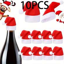 10 件迷你圣诞帽和餐具套装让您的圣诞派对闪耀！ - 彩色 - 查看 9