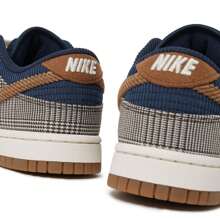 Nike Dunk Low Tweed Midnight Navy Corduroy FQ8746-410 Men's Fashion Sneaker New - Midnight Navy - View 6