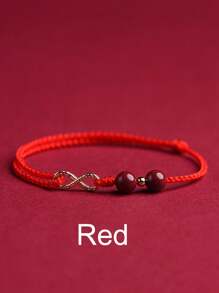 1pc Red Beads Good Luck Bracelets For Women Men, Perfect New Years Gift For Family Lovers Best Friend