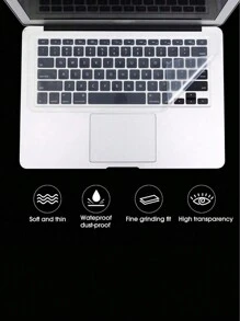 1pc Universal Laptop Keyboard Cover, 15.6"/14"/13.3" Waterproof Dustproof Silicone Transparent Keyboard Protector For , Asus, - Universal Version - View 1