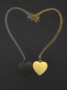 Customized Photo English Letter Necklace, European And American Fashion Heart Pendant Representing Unwavering Love Until Death