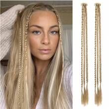 2 chiếc kẹp tóc tết trong tóc nối Blode màu nâu sẫm màu nâu nhạt màu đen kẹp tóc giả tóc sợi tổng hợp tóc nối phụ nữ mặc hàng ngày dự tiệc kẹp tóc nối tóc tự nhiên hàng ngày - Nhiều màu - Xem 12