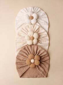 3pcs/Set Cute Infant Warm Hats For Babies Aged 6-24 Months, Suitable For Autumn/Winter Love Valentine