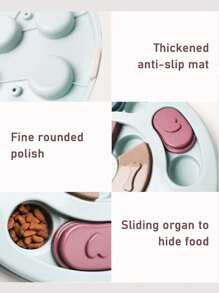 1pc Pet Feeder, Pet Interactive Treat Feeding Toy, Dog Puzzle Toy, Cat Dog Hide And Seek Feeder, Pet Training Toy, Dog Food Bowl, Pet Food Dispenser, Pet Food Compartment Game Plate, Pet Anti-Choking Bowl, Pet Supplies, Dog Puzzle Toys, Puppy IQ Training Feeder, Cat Dog Foraging Toys, Pet Entertainment Toy, For Pet Use Only - Multicolor - View 8