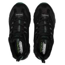 Skechers 男士熊猫厚底休闲鞋 - 黑色/橄欖色 - 查看 7