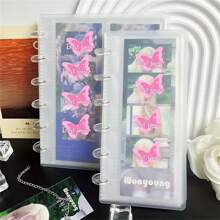 KPOP Idol Photocard Collect Book - 4-Pocket Plastic Rectangular Photo Strip Album With 10 Sleeves For Stationery Set Back To School,Back To School,School Supplies