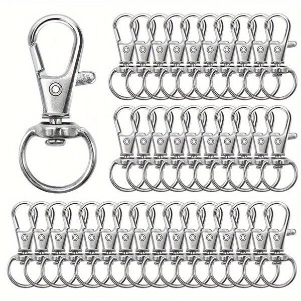 10 Stücke/20 Stücke Schlüsselanhänger Haken aus Zinklegierung - Drehgelenk Karabinerhaken für DIY Basteln, Schmuckherstellung & Haustier Halsband Zubehör