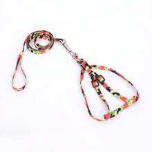 1pc 110cm Long Polyester Printed Material Dog/Cat Leash, Suitable For Various Small Dogs & Cats, Pet Supplies Accessory