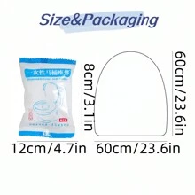 50 Stück Reise-Toilettendeckel, dicke Einweg-Toilettenpolster aus Vliesstoff, wasserdichter Einweg-Toilettendeckelschutz - tragbar und reisefreundlich - Toilettenabdeckung aus Vliesstoff - schützt Ihre Toilette vor bakterieller Kontamination und hält das Badezimmer sauber - Herbstdekoration
