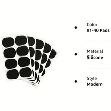 40 miếng đệm ngậm kèn saxophone, miếng đệm ngậm kèn clarinet, miếng dán ngậm kèn clarinet alto tenor, miếng dán ngậm kèn hình bầu dục chắc chắn, miếng đệm ngậm cho nhạc sĩ mới bắt đầu - Nhiều màu - Xem 9
