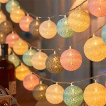 Thread Ball LED Fairy String Lights, Energy Efficient Decorative Fairy Lights, LED String Lights For Outdoor Indoor Bedroom Wedding Party Decorbaby Shower Family Decorations Gifts - Color - View 11