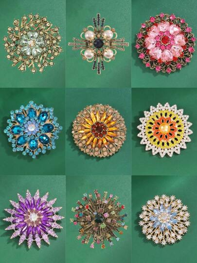 1 pieza Broche vintage elegante con diseño de corona de flores y cruz, accesorio de moda sofisticado para mujeres en ropa, abrigos, chaquetas - Adecuado como regalo, accesorio de vestir, pasador para ropa, bolso, mochila para la escuela, oficina, camisas, joyería, disfraces de Halloween, regalos divertidos y lindos para maestros, accesorios de disfraz, encantos para bolsos