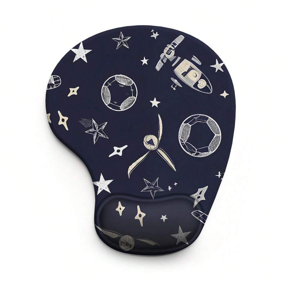 1pc Cosmic Stars Space Mouse Pad With Wrist Rest Mouse Wrist