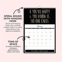 2025 年“个人讽刺与励志”主题挂历、台历 - 非常适合家庭和办公室装饰，灵感来自生活 - 彩色 - 查看 5