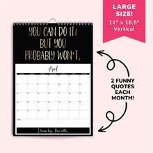 2025 年“个人讽刺与励志”主题挂历、台历 - 非常适合家庭和办公室装饰，灵感来自生活 - 彩色 - 查看 7