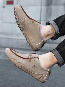 Salkin 全新时尚休闲设计师女士休闲鞋，手工运动鞋系带乐福鞋，轻便透气柔软舒适鞋，防滑耐用平底，仿麂皮外底，适合连衣裙、牛仔裤，适合中年、青年、学生、日常散步、徒步旅行、礼物、春/夏/秋季，加大码 - 米色 - 查看 4