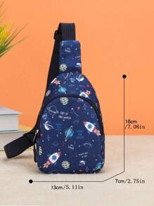 Ins Korean Style Children's Crossbody Bag, Fashionable Cartoon Cute Casual Chest Bag For Outdoors