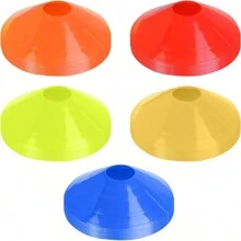 YUENFONG set di coni per marcatura 50 pezzi coni da calcio, accessori per allenamento, coni per marcaturaAdatto per calcio, cricket, rugby, hockey, tennis e molti altri sport