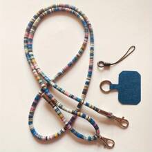 3件套手机挂绳，复古金线可调节吊带，斜挎包带配件 - 彩色 - 查看 2