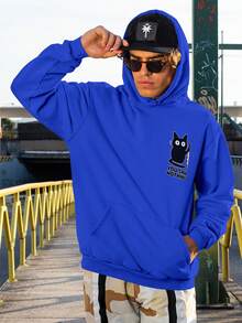 Sweatshirt Kitten Cute Cat Meme Bad Mood  2008 Flow Fx - Xanh đậm - Xem 6