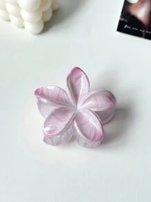 1 pieza Pinza de pelo grande de mujer de acrílico con degradado floral, accesorio de pelo minimalista elegante para recogidos con estilo, adecuado para uso diario y Halloween - Multicolor - Ver 12