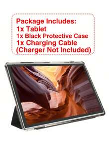 Coopers ZB10 10.1 Inch Android 12 Tablet With Case, RK3326S 4-Core 1.6Ghz/2GB RAM 32GB ROM/2.4G WiFi+WiFi 6/BT 5.2/FHD IPS Touch Screen/2MP+5MP Dual Camera/Type-C/G-Sensor/6000mAh/Supports 1TB SD Expansion (No Adapter) - 深灰色 - 查看 3