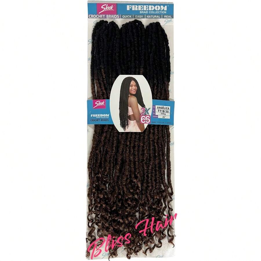 Freedom Alanna Crochet Braids SLEEK Hair 380g - TT1B/30 - 查看 1