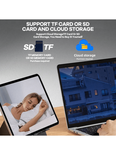 HD Mini WiFi Surveillance Camera, 2.4G Baby Monitor Night Vision, Motion Detection Home Camera Surveillance, Wide Angle IP view 8