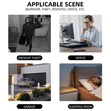 高清迷你WiFi监控摄像头，2.4G WiFi婴儿监视器夜视，运动检测摄像头，家庭摄像头监控，广角检测IP摄像头 - 黑色 - 查看 5