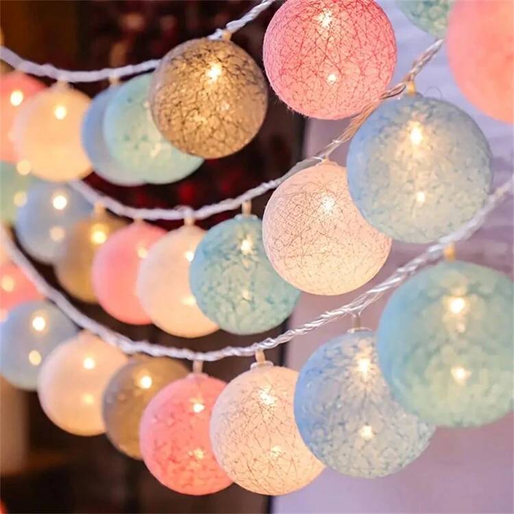 Thread Ball LED Fairy String Lights, Energy Efficient Decorative Fairy Lights, LED String Lights For Outdoor Indoor Bedroom Wedding Party Decorbaby Shower Family Decorations Gifts - Color - View 4