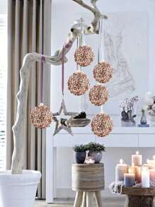 12 quả bóng trang trí Giáng sinh, 3,15in (8cm) chống vỡ dùng trang trí Giáng sinh, bóng cây thông Noel, tiệc cưới, trang trí ngày lễ, để bàn, trang trí cây thông nhỏ (Màu sâm panh) - Rượu sâm banh - Xem 4