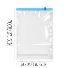 8 个装真空收纳袋，8 个装衣物收纳袋旅行压缩袋，露营必需品，行李打包收纳袋真空密封袋，适用于衣物、毯子，无需真空或泵，旅行卷起节省空间真空收纳袋，适用于衣物、服装旅行配件背包行李箱收纳袋 - 彩色 - 查看 16