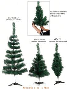 1 件 - 45 厘米/17.7 英寸人造圣诞树，假圣诞树适合花园、户外室内房间装饰、圣诞派对装饰、万圣节、万圣节装饰