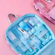 13-Piece Newborn Baby Hygiene Kit In Blue And Pink - 藍色 - 查看 1
