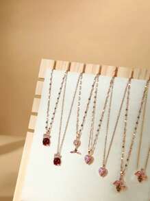 TONVIC 1PC Creative Solid Wood Necklace Display Stand, Fashion Jewelry Display Rack, Sweater Chain Pendant Holder, Jewelry Display Prop - Horizontal 30cm*20cm - View 7