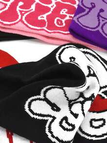 Y2k Beanie Femei Beanie Beanie Iarnă Călărie din tricot caldă Berici gotice în aer liber Beanie negru Pânză de păianjen pentru bărbați adolescenți