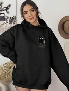 Sweatshirt Kitten Cute Cat Meme Bad Mood  2008 Flow Fx - 黑色 - 查看 4